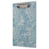 William Morris, Art Nouveau Blue Marigold Monogram Klembord (Links)