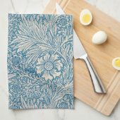 William Morris - Art Nouveau Blue Marigold Theedoek (Quarter Fold)