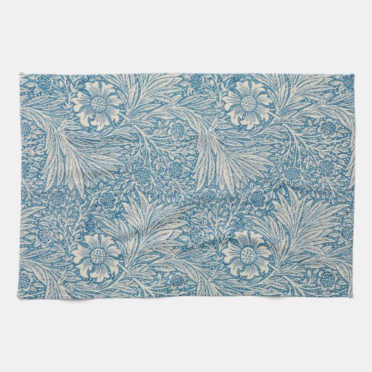 William Morris - Art Nouveau Blue Marigold Theedoek (Horizontaal)