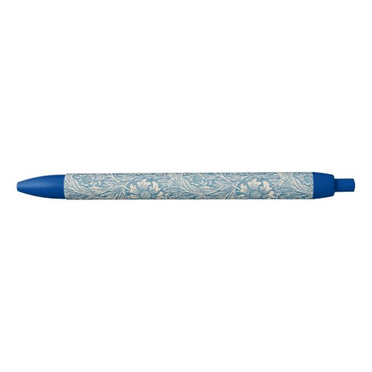 William Morris - Art Nouveau Blue Marigold Zwarte Inkt Pen (Voorkant)