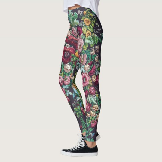 William Morris Art Nouveau Calico Chintz Patroon Leggings (Links)