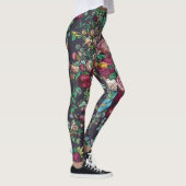 William Morris Art Nouveau Calico Chintz Patroon Leggings (Rechts)