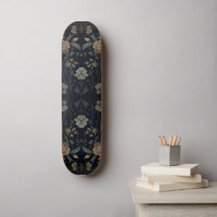 William Morris Art Nouveau Donkere Esthetiek bloem Persoonlijk Skateboard