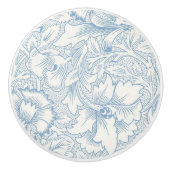 William Morris, Art Nouveau Elegant Blue Acanthus Keramische Knop (Voorkant)