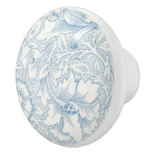William Morris, Art Nouveau Elegant Blue Acanthus Keramische Knop (Rechts)