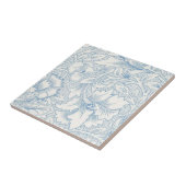 William Morris, Art Nouveau Elegant Blue Acanthus Tegeltje (Zijkant)