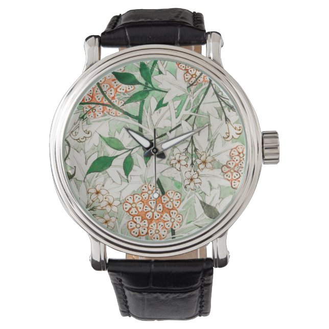 William Morris Art Nouveau Floral Watch Horloge (Voorkant)