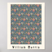 William Morris art nouveau flower design green Poster (Voorkant)