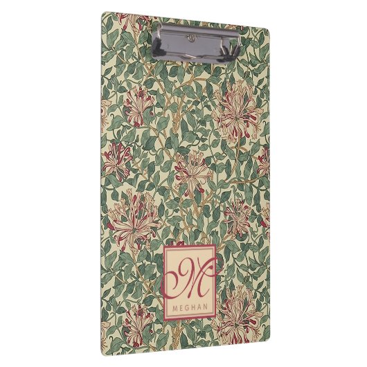 William Morris - Art Nouveau Honeysuckle & Leaves Klembord (Rechts)