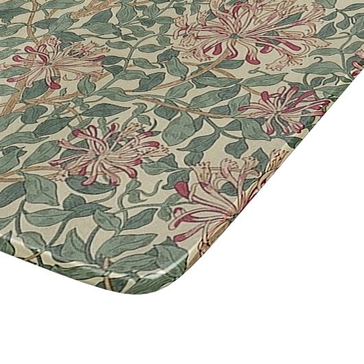 William Morris - Art Nouveau Honeysuckle & Leaves Snijplank (Hoek)