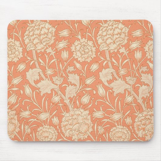 William Morris - Art Nouveau Oranje Wild Tulips Muismat (Voorkant)