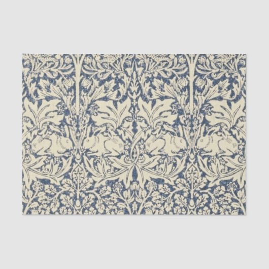William Morris, art nouveau, patroon, grijs, natuu Tissuepapier (Voorkant)