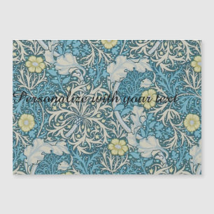 William Morris, art nouveau Patroon, zeewier, blau