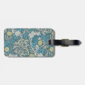 William Morris, art nouveau Patroon, zeewier, blau Bagagelabel (Achterkant horizontaal)