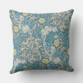 William Morris, art nouveau Patroon, zeewier, blau Buitenkussen (Achterkant)