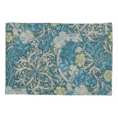 William Morris, art nouveau Patroon, zeewier, blau Kussensloop (Achterkant)