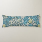 William Morris, art nouveau Patroon, zeewier, blau Lichaamskussen (Voorkant)