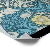 William Morris, art nouveau Patroon, zeewier, blau Poster (Hoek)