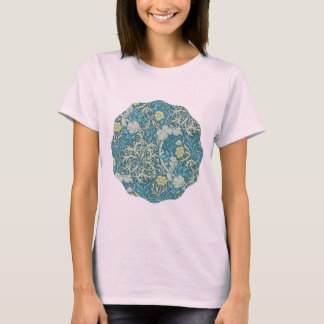 William Morris, art nouveau Patroon, zeewier, blau T-shirt