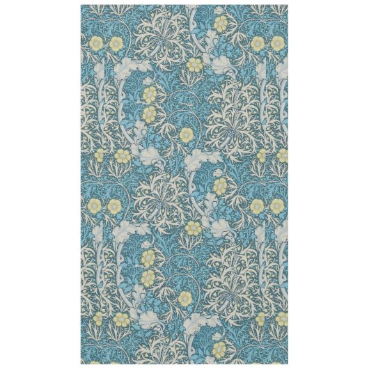 William Morris, art nouveau Patroon, zeewier, blau Tafelkleed (Voorkant)