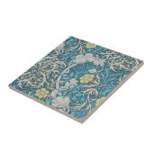 William Morris, art nouveau Patroon, zeewier, blau Tegeltje (Zijkant)