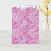 William Morris - Art Nouveau Pink Marigold Kaart (Gele Bloem)