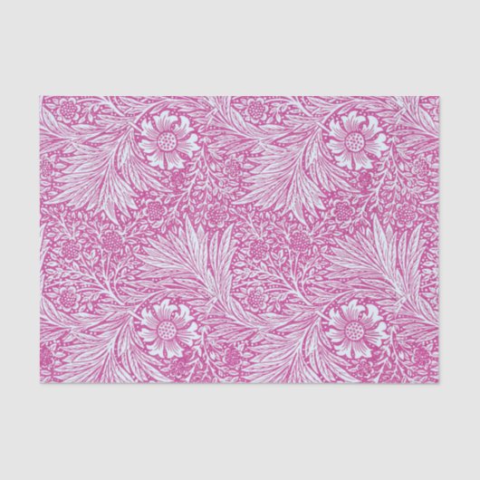 William Morris - Art Nouveau Pink Marigold Tissuepapier (Voorkant)
