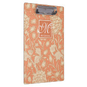 William Morris - Art Nouveau Wild Tulips Monogram Klembord (Rechts)