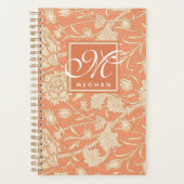 William Morris - Art Nouveau Wild Tulips Monogram Planner (Voorkant)