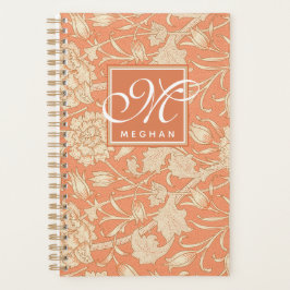 William Morris - Art Nouveau Wild Tulips Monogram Planner