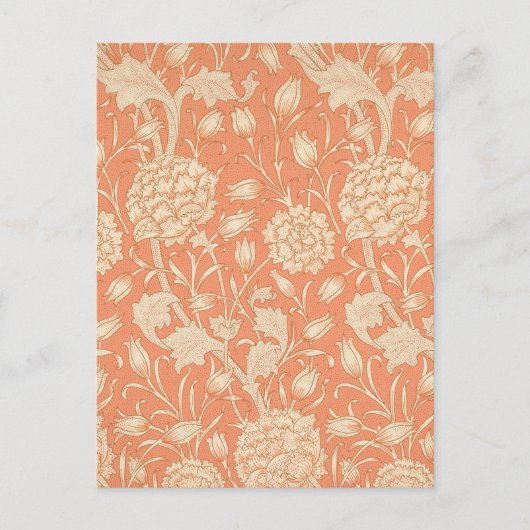 William Morris - Art Nouveau Wild Tulips - Peach Briefkaart (Voorkant)