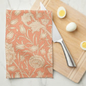 William Morris - Art Nouveau Wild Tulips - Peach Theedoek (Quarter Fold)