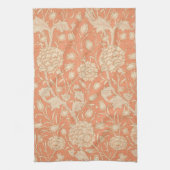 William Morris - Art Nouveau Wild Tulips - Peach Theedoek (Verticaal)