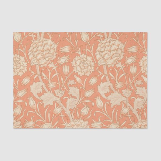 William Morris - Art Nouveau Wild Tulips - Peach Tissuepapier (Voorkant)