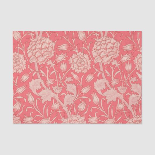 William Morris - Art Nouveau Wilde Tulpen - Roze Tissuepapier (Voorkant)