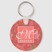 William Morris - Art Nouveau Windrush Monogrammed Sleutelhanger (Voorkant)