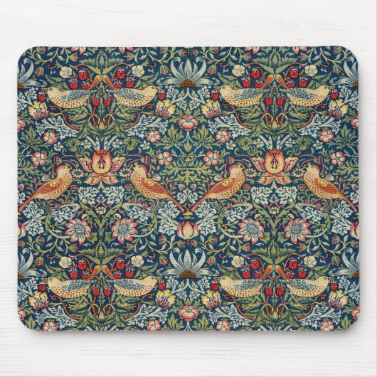 William Morris Art Strawberry Thief Mousepad Muismat (Voorkant)