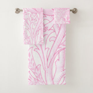 William Morris Artichoke Bord Roze Bad Handdoek