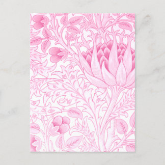 William Morris Artichoke Bord Roze Briefkaart