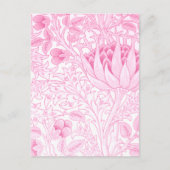 William Morris Artichoke Bord Roze Briefkaart (Voorkant)