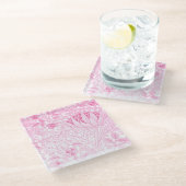 William Morris Artichoke Bord Roze Glazen Onderzetter (Schuin)