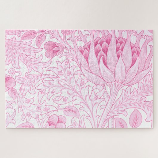William Morris Artichoke Bord Roze Legpuzzel (Horizontaal)