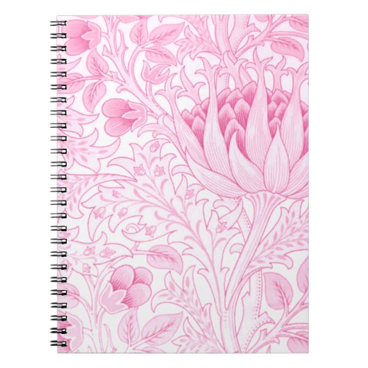 William Morris Artichoke Bord Roze Notitieboek (Voorkant)