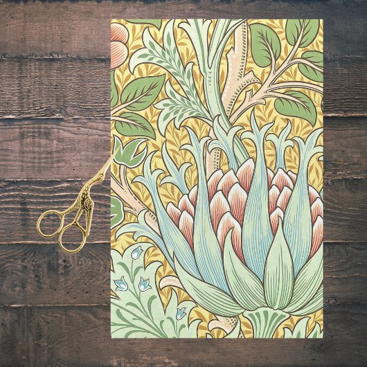 William Morris Artichoke Botanical Pattern Revisit Tissuepapier