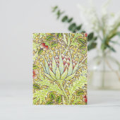 William Morris Artichoke Briefkaart (Staand voorkant)