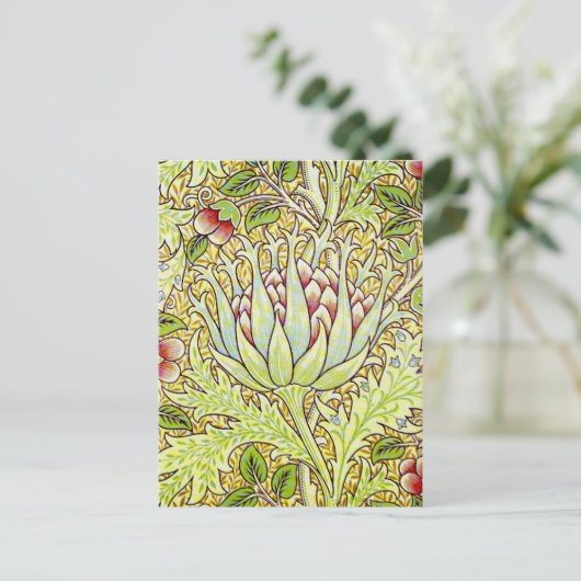 William Morris Artichoke Briefkaart (Staand voorkant)