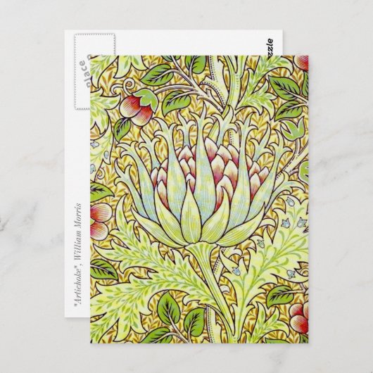 William Morris Artichoke Briefkaart (Voorkant / Achterkant)