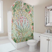 William Morris  Artichoke Floral Pattern Douchegordijn (In situ)