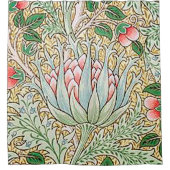 William Morris Artichoke Floral Pattern Douchegordijn (Voorkant)