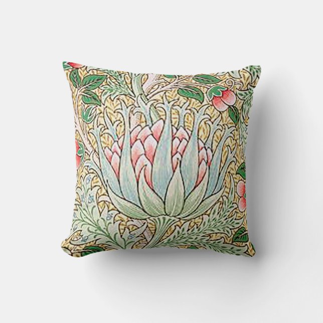 William Morris  Artichoke Floral Pattern Kussen (Voorkant)